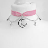 Mond und Sterne Kettenhalsband